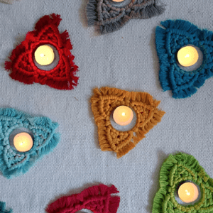 Glow Nest Macramé Tealight Holders (Set of 2)