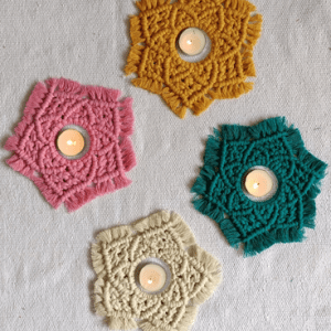 Starlit - Macramé Tealight Mats (Set of 2)