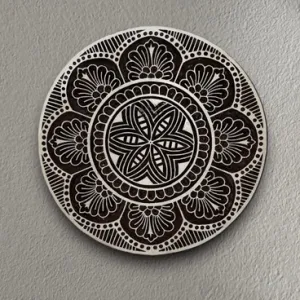 Lotus Crown – Carved Wooden Wall Plate