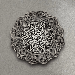 Desert Petal - Carved Wooden Wall Plate