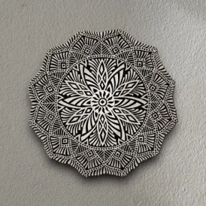 Desert Petal - Carved Wooden Wall Plate