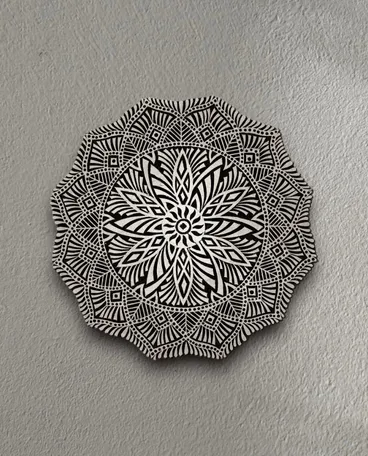 Desert Petal - Carved Wooden Wall Plate