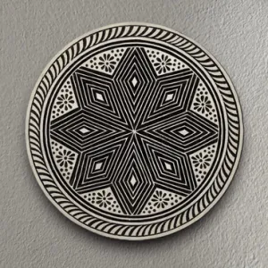 Star Weave – Hand Carved Wooden Wall Plate