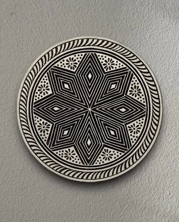 Star Weave – Hand Carved Wooden Wall Plate