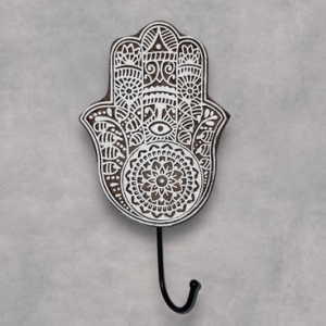 Hamsa Hold – Hand Carved Wall Hook