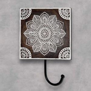 Garden Grid – Hand Carved Wall Hook