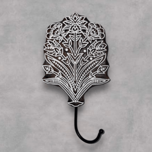 Lotus Crest – Hand Carved Wall Hook