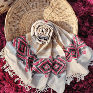 Red River Motif – Majuli Cotton Stole