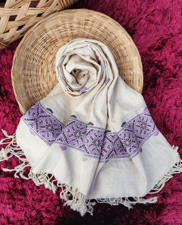 Tribal Bloom – Majuli Handwoven Stole