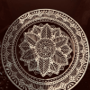 Mandala Bloom – Carved Wooden Wall Plate